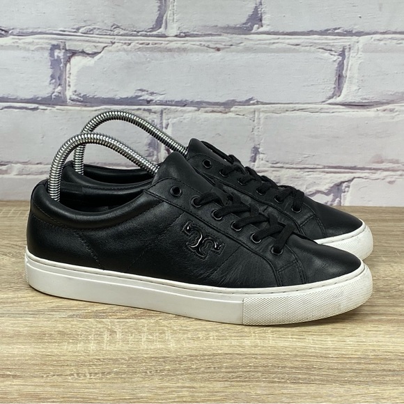 Tory Burch Amalia Black Leather Sneakers - Picture 3 of 10